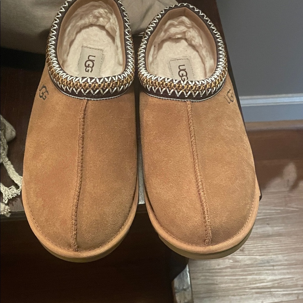 UGG Men's Brown Suede Slip-Ons